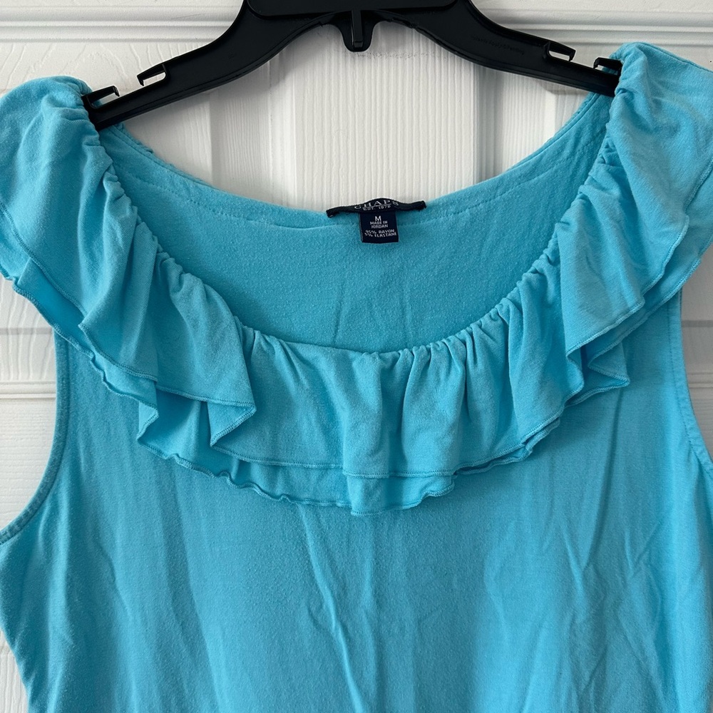 Chaps Ruffled Sleeveless Blouse - Picture 2 of 4